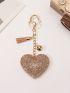 Love Heart Keychain Full Rhinestone Alloy Key Ring Women Handbag Pendant Creative Key Chain