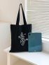 Small Shopper Bag Heart & Floral Graphic Preppy