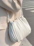 Medium Ruched Bag Minimalist PU