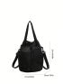 Small Bucket Bag Solid Color Drawstring Design