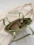 Small Straw Bag Colorblock Double Handle Vacation Style