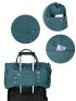 Letter Patch Decor Travel Bag Double Handle