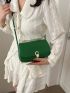 Small Crossbody Bag Solid Color Flap Fashion Style