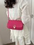 Small Crossbody Bag Solid Color Flap Fashion Style