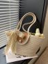 Large Beach Bag, Straw Bag, Beach Handbag, Woven Shoulder Bag