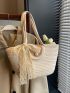 Large Beach Bag, Straw Bag, Beach Handbag, Woven Shoulder Bag