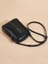 Minimalist Dome Bag Mini Black Zipper Vintage