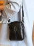 Minimalist Dome Bag Mini Black Zipper Vintage