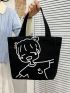 Women's Bag Cartoon Figure Graphic For Commuting