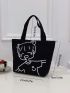 Women's Bag Cartoon Figure Graphic For Commuting