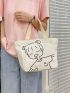 Women's Bag Cartoon Figure Graphic For Commuting