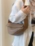 Minimalist Novelty Bag Medium Flap Brown Pu