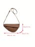 Minimalist Novelty Bag Medium Flap Brown Pu