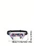 Flower Graphic Fanny Pack Medium Zipper Polyamide