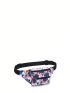 Flower Graphic Fanny Pack Medium Zipper Polyamide