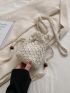 Mini Minimalist Crochet Bag Drawstring Design Vacation