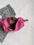 Minimalist Crossbody Bag Large Capacity Zipper Pink