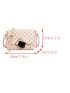 Mini Geometric Pattern Square Bag Flap Chain Strap