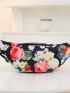 Medium Fanny Pack Flower Pattern Adjustable Strap For Daily