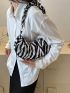 Medium Hobo Bag Cow Print Fashionable For Daily