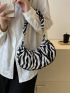 Medium Hobo Bag Cow Print Fashionable For Daily