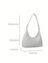 Crocodile Embossed Hobo Bag White Fashionable Shoulder Bag For Work