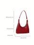 Crocodile Embossed Hobo Bag Blue With Zipper For Daily