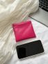 2pcs Hot Pink Coin Purse Waterproof Make Up Bag Key Lipstick Data Cable Storage Pouch