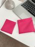 2pcs Hot Pink Coin Purse Waterproof Make Up Bag Key Lipstick Data Cable Storage Pouch