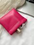 2pcs Hot Pink Coin Purse Waterproof Make Up Bag Key Lipstick Data Cable Storage Pouch