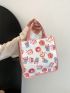 Cartoon Pattern Square Bag Double Handle For Daily