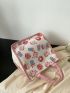 Cartoon Pattern Square Bag Double Handle For Daily