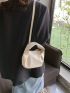 Mini Bucket Bag Litchi Embossed Top Handle PU Elegant