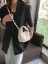 Mini Bucket Bag Litchi Embossed Top Handle PU Elegant