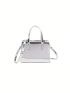 Small Square Bag Double Handle Adjustable Strap PU