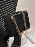 Mini Square Bag Quilted Detail Chain PU