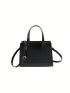 Small Square Bag Double Handle Adjustable Strap PU