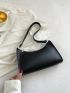 Small Baguette Bag Solid Color Minimalist Style