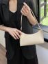 Small Baguette Bag Solid Color Minimalist Style