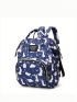 Rabbit Pattern Classic Backpack Waterproof Adjustable Strap