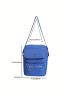 Mini Square Bag Oxford Zip Front Blue