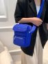 Mini Square Bag Oxford Zip Front Blue