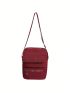 Mini Square Bag Oxford Zip Front Burgundy