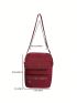 Mini Square Bag Oxford Zip Front Burgundy