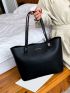 Fashionable Casual Large Capacity Black Lady Handbag