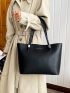 Fashionable Casual Large Capacity Black Lady Handbag