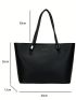 Fashionable Casual Large Capacity Black Lady Handbag