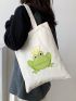 Cartoon Graphic Shopper Bag Small Double Handle