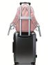 Letter Patch Decor Classic Backpack Medium Zipper Pink