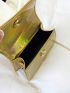 Mini Flap Square Bag Button Decor Holographic Funky